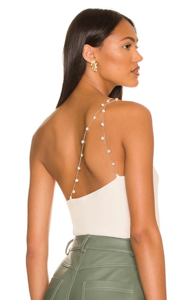white tank top with pearl straps
