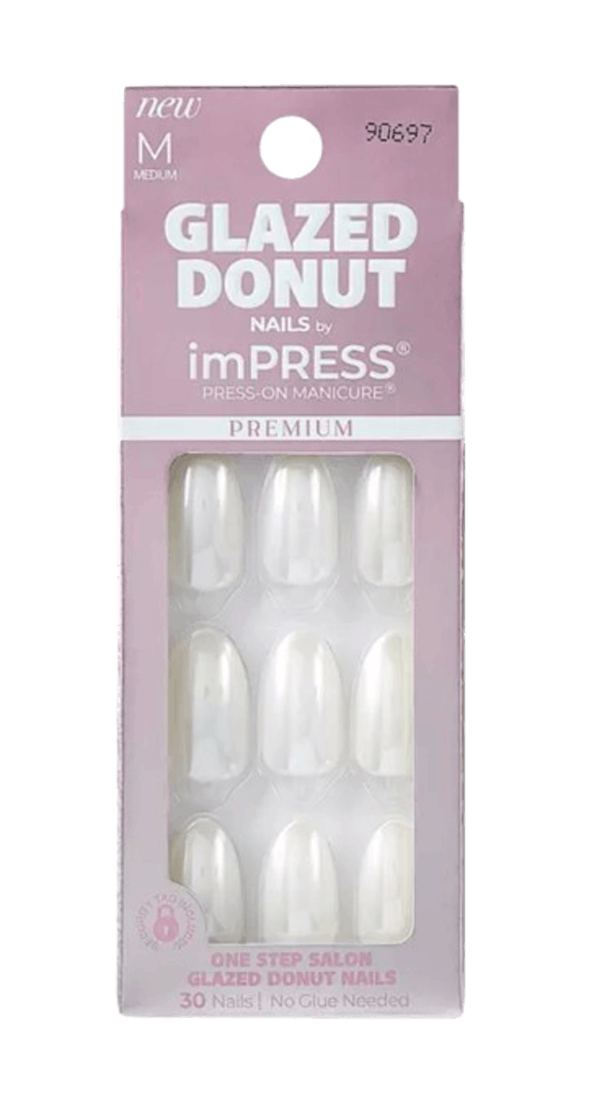 Kiss imPRESS Glazed Donut Press-On Manicure in Vanilla Glazed