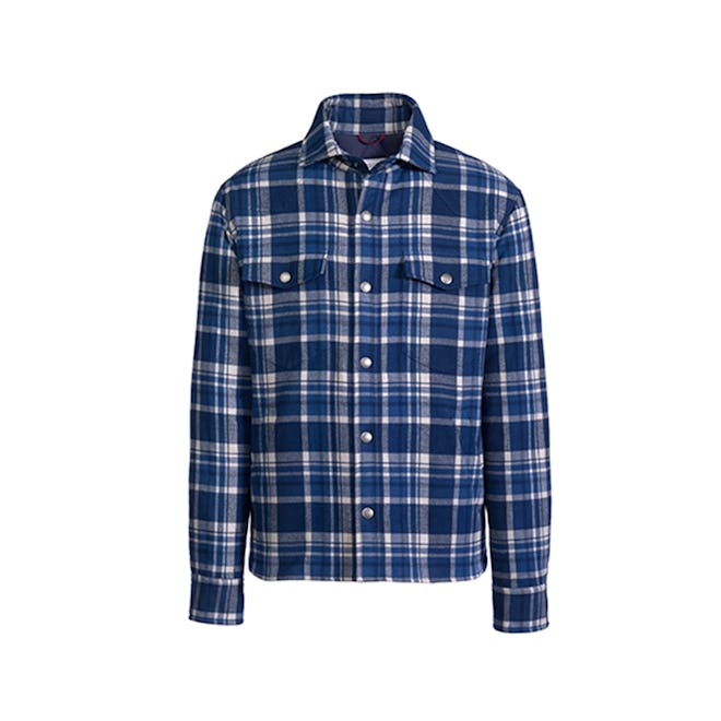 Cotton Madras Overshirt with Thermore Padding