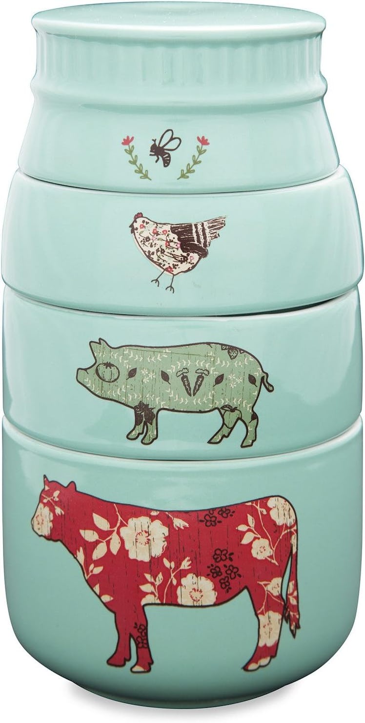 Pavilion Gift Company Bee, Chicken, Pig, and Cow Measuring Cups