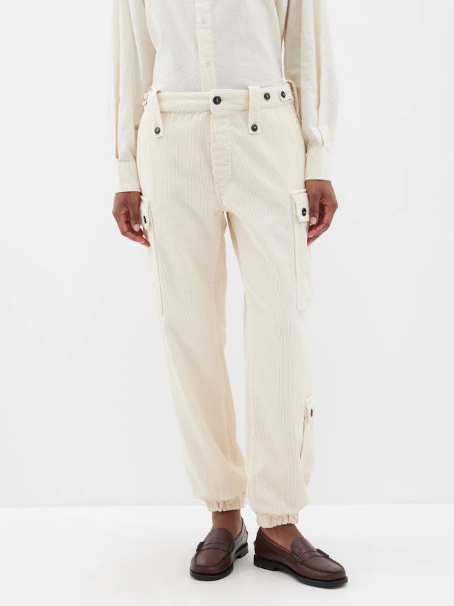 Jodi/T Cotton-Corduroy Cargo Trousers