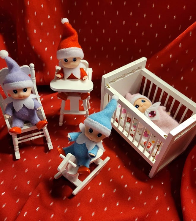 miniature furniture for baby elf from maskmamaboutique on Etsy
