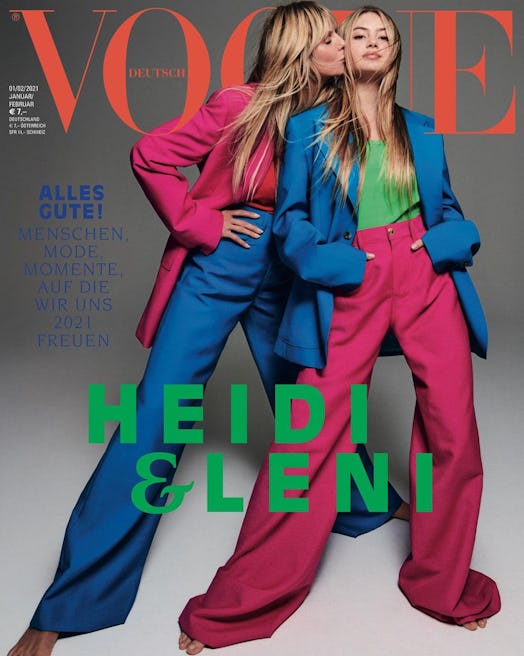 Heidi Klum and daughter Leni front Vogue Deutsch’s January-February 2021 cover.