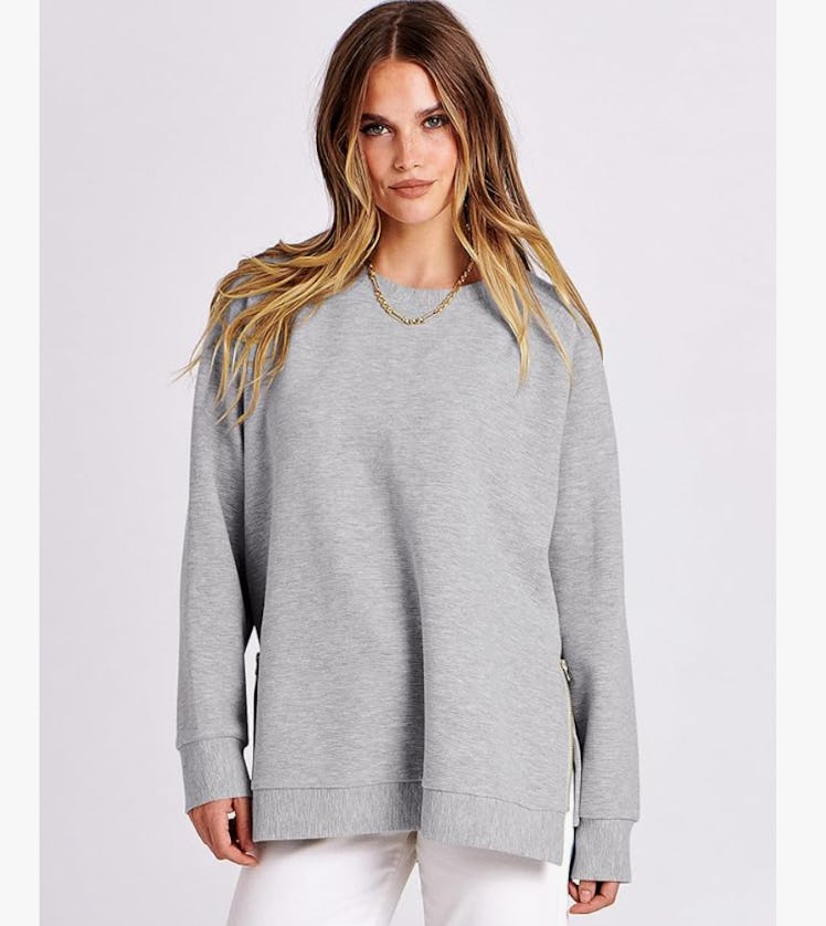 ANRABESS Side Zipper Pullover Sweatshirt