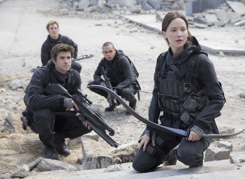 Liam Hemsworth and Jennifer Lawrence in 'The Hunger Games - Mockingjay - Part 2'
