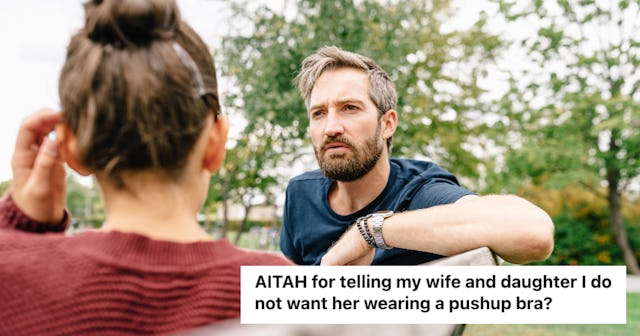 A dad wants to know if he's crossing a line by not allowing his tween to wear a push-up bra.