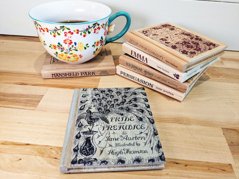 Jane Austen Book Coaster Set