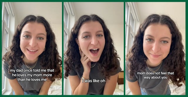 TikToker and comedian Yvette Segan starts a debate among parents over whether Mom and Dad should lov...