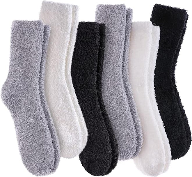 Dosoni Fuzzy Slipper Socks (6-Pack)