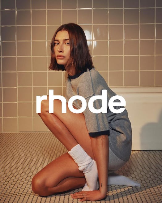 hailey bieber in rhode skin kit campaign