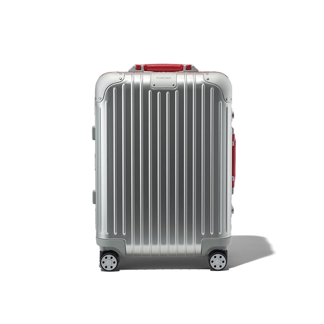 Rimowa Original Cabin Twist Suitcase in Silver and Red