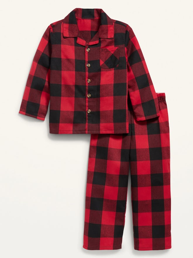 Unisex Matching Print Pajama Set for Toddler & Baby, dog and baby matching Christmas pajamas