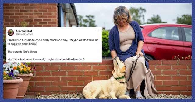 One parent got herself into a tiff with a woman who was minding her business with her service dog wh...