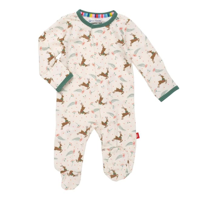 Merry and Bright Modal Magnetic Parent Favorite Footie, matching dog and baby christmas pajamas