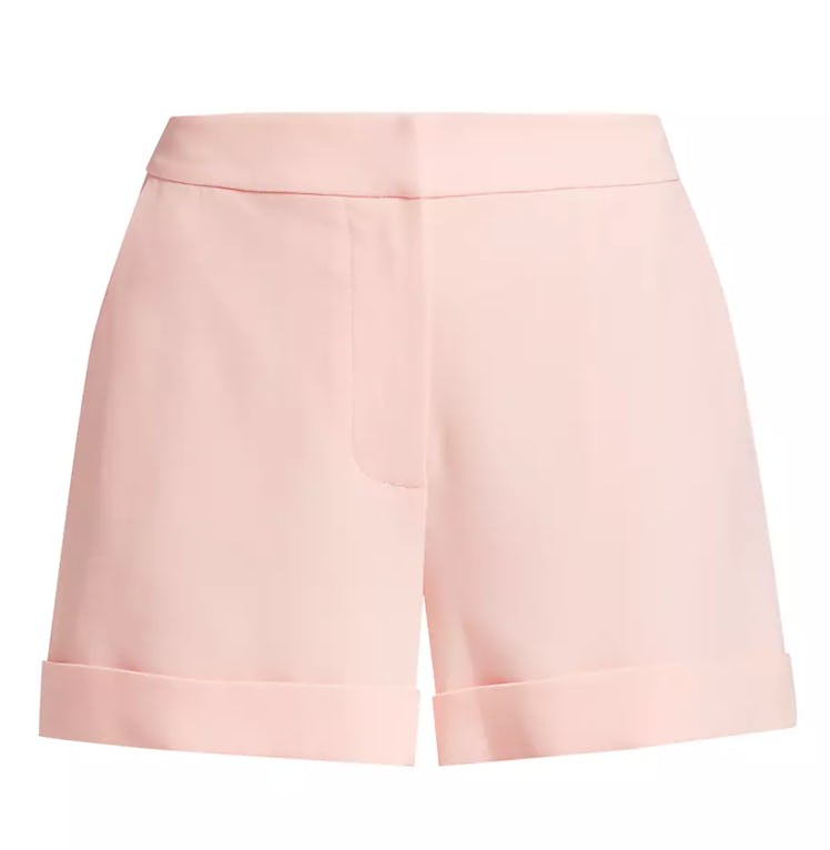 pink crepe shorts