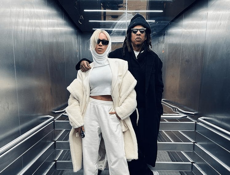 Beyoncé and Jay-Z in a photo posted to Instagram, November 29, 2023.