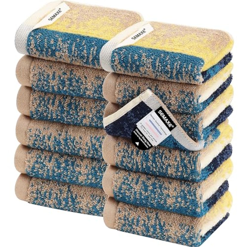 SEMAXE Cotton Washcloths Set (12-Pack)