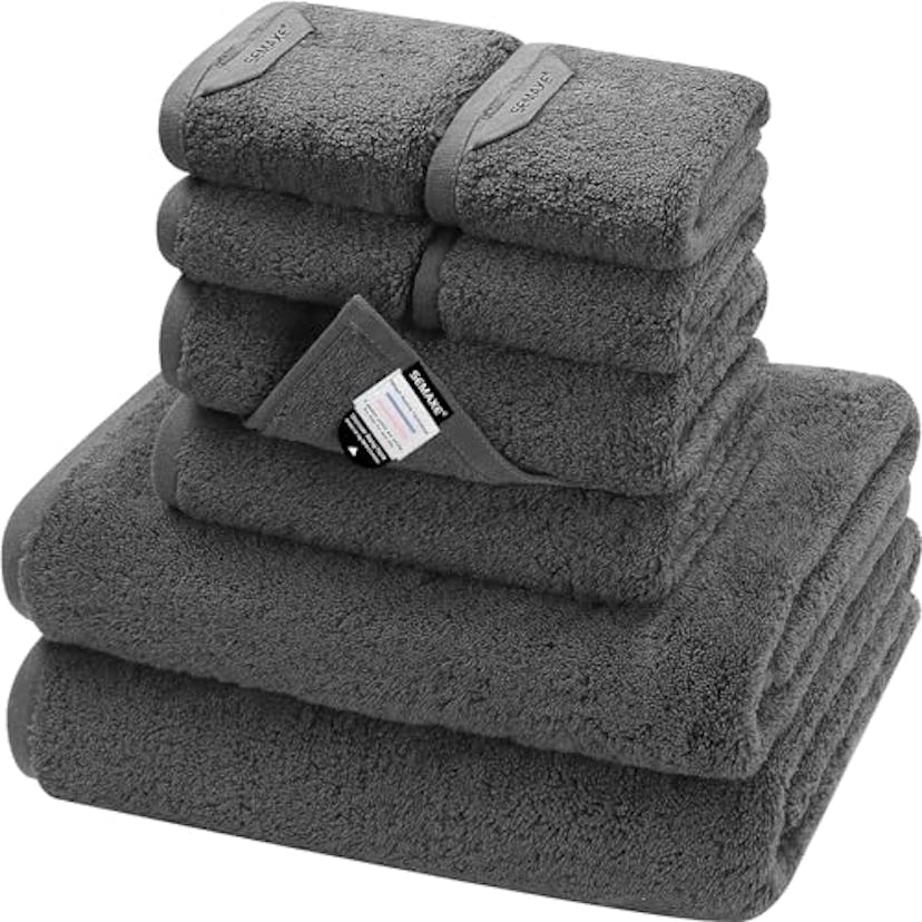 SEMAXE Gray Bath Towels Set (2-Pack)