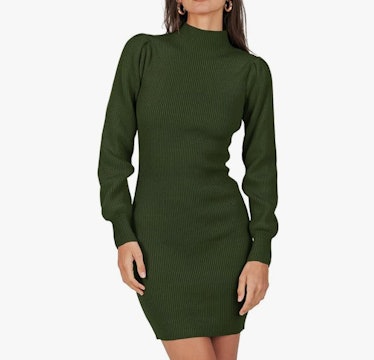 ANRABESS Stretchable Mini Sweater Dress