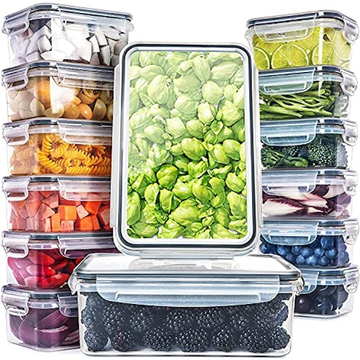fullstar 14-piece Food storage Containers Set with Lids, Plastic Leak-Proof BPA-Free Containers for ...