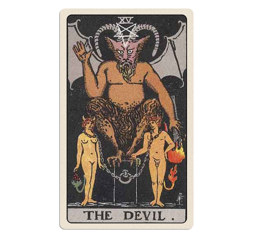 Your 2023 holiday season tarot card reading includes the Devil.