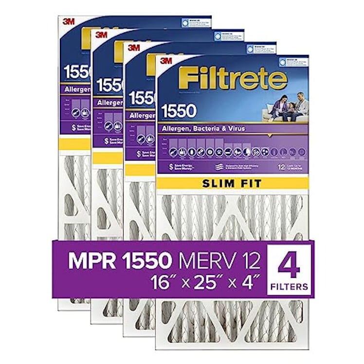 Filtrete 16x25x4 HVAC Air Filter (4-Pack)