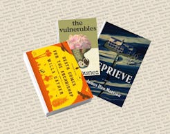 The covers of 'The Vulnerables' by Sigrid Nunez, 'Reprieve' by James han Mattson, and 'Death Comes f...