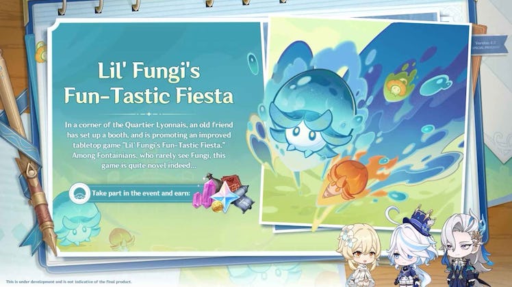 Genshin Impact 4.2 Lil' Fungi's Fun-Tastic Fiesta