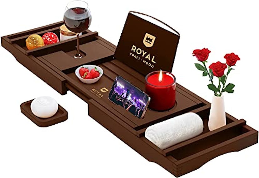 ROYAL CRAFT WOOD Foldable Bathtub Tray