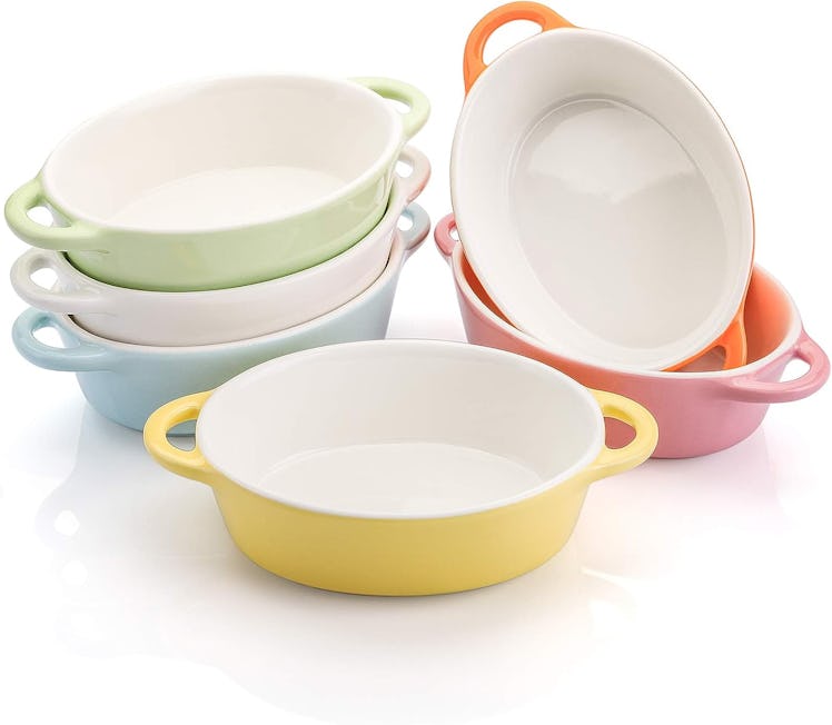 Foraineam Oval Porcelain Ramekins (Set Of 6)