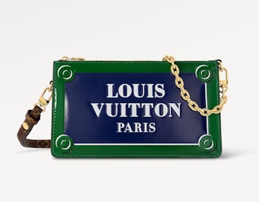 green and blue louis vuitton pouch