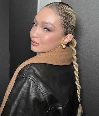 Glossy braids are in for winter.