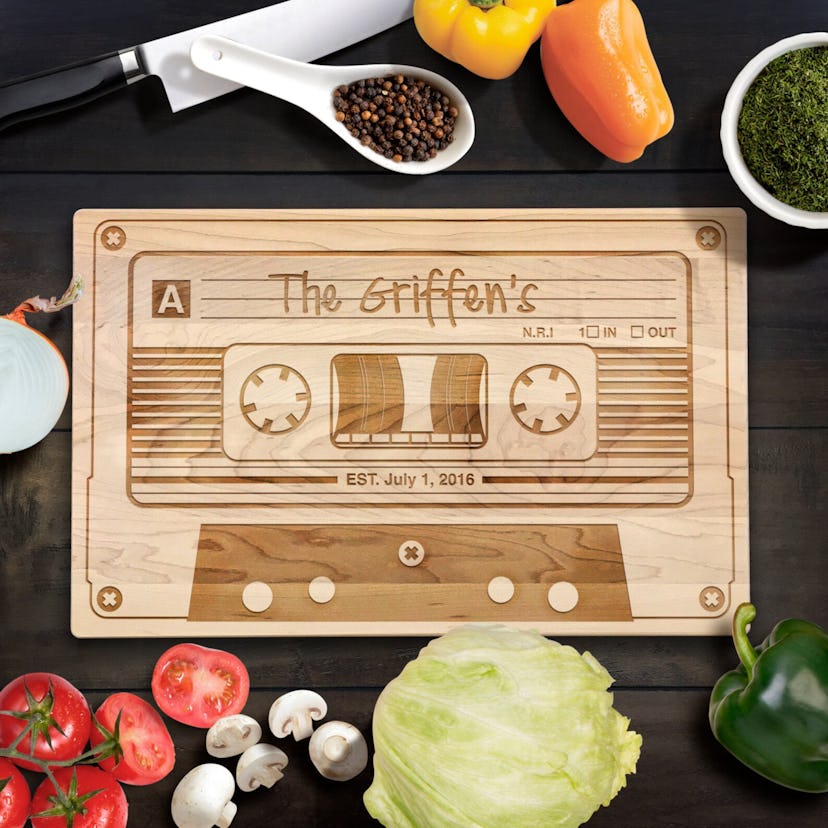 Personalized Mixtape Cassette Cutting Board