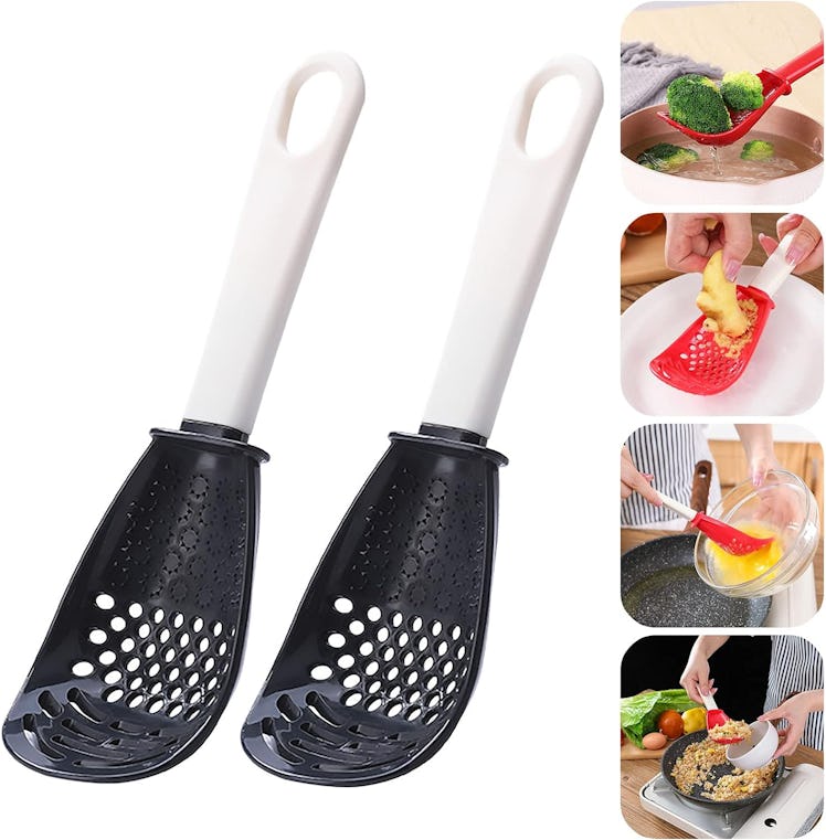 LW&GG Multifunctional Cooking Spoon Strainers (2-Pack)