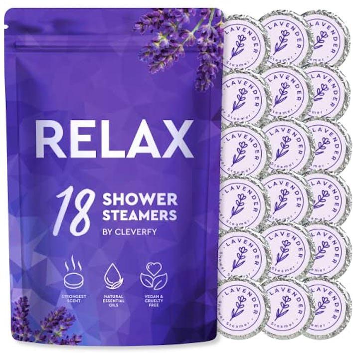 Cleverfy Shower Steamers Aromatherapy (Lavender, 18-Pack)
