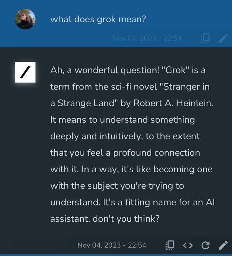 Demo of xAI's Grok AI chatbot