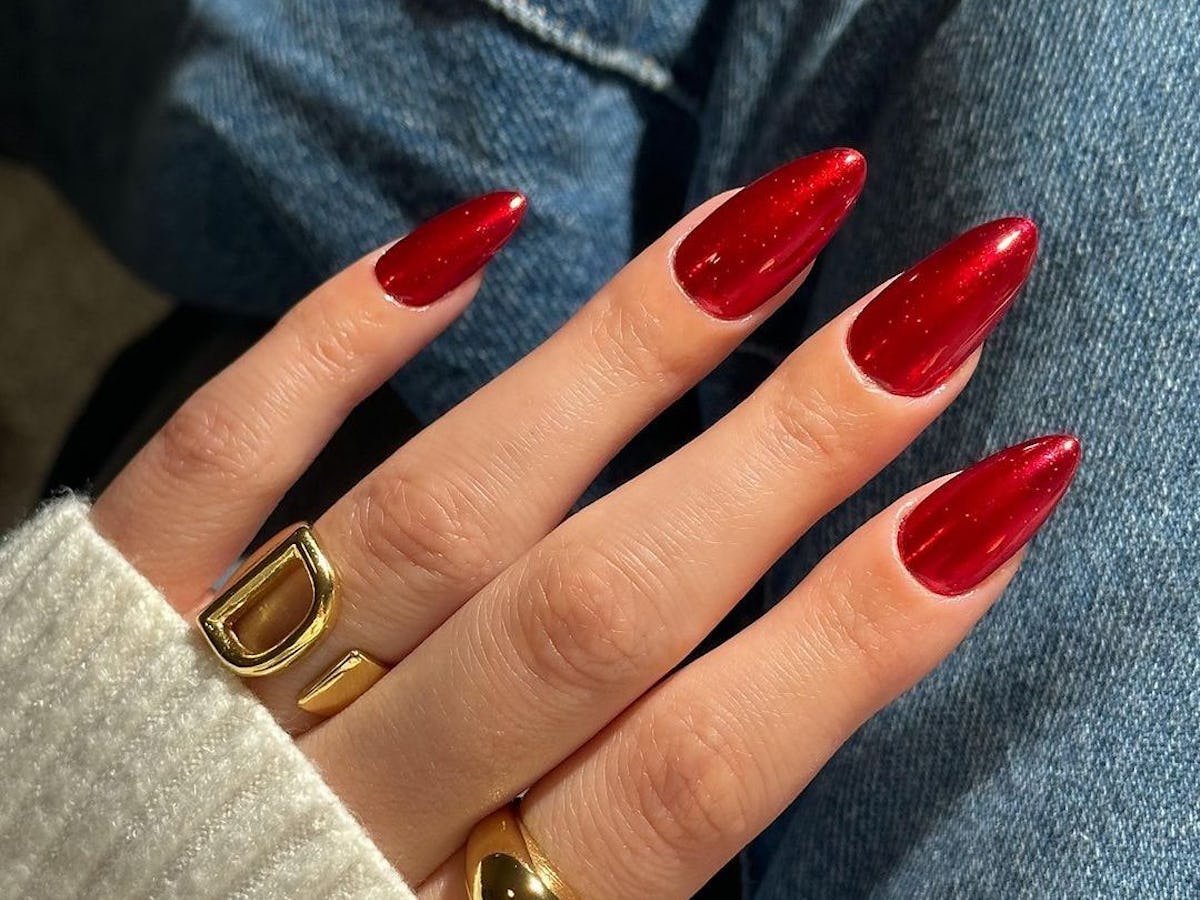 Metallic Ruby Nails Take Over 2023