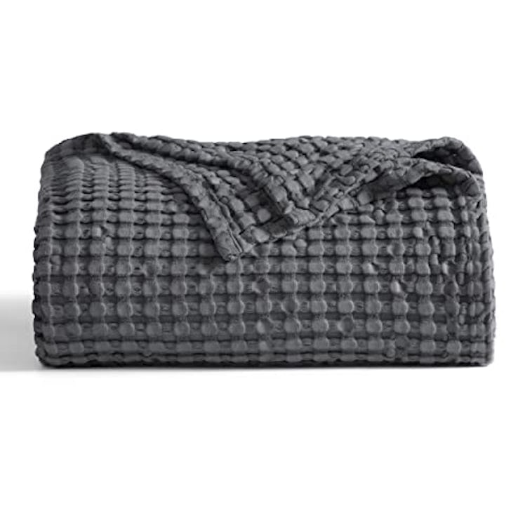 Bedsure Cotton Waffle Weave Blanket