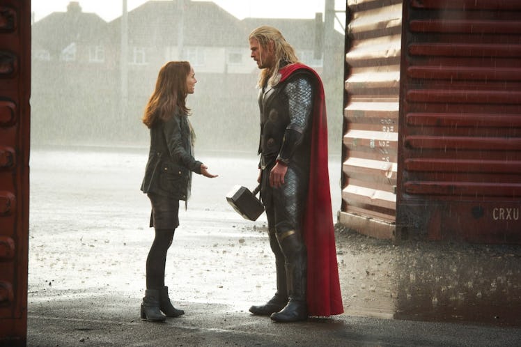 Natalie Portman and Chris Hemsworth in Thor: The Dark World