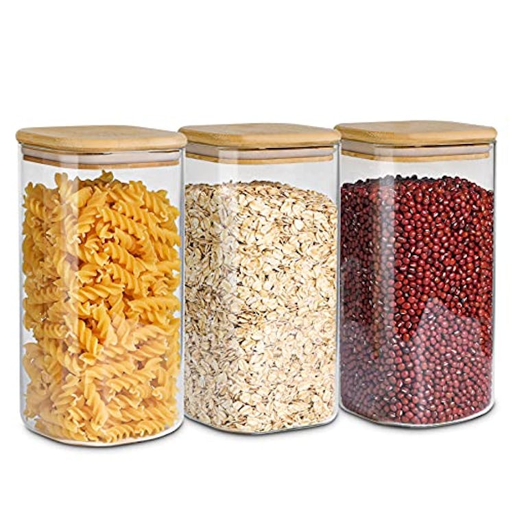 ComSaf Airtight Glass Storage Canisters (Set of 3)