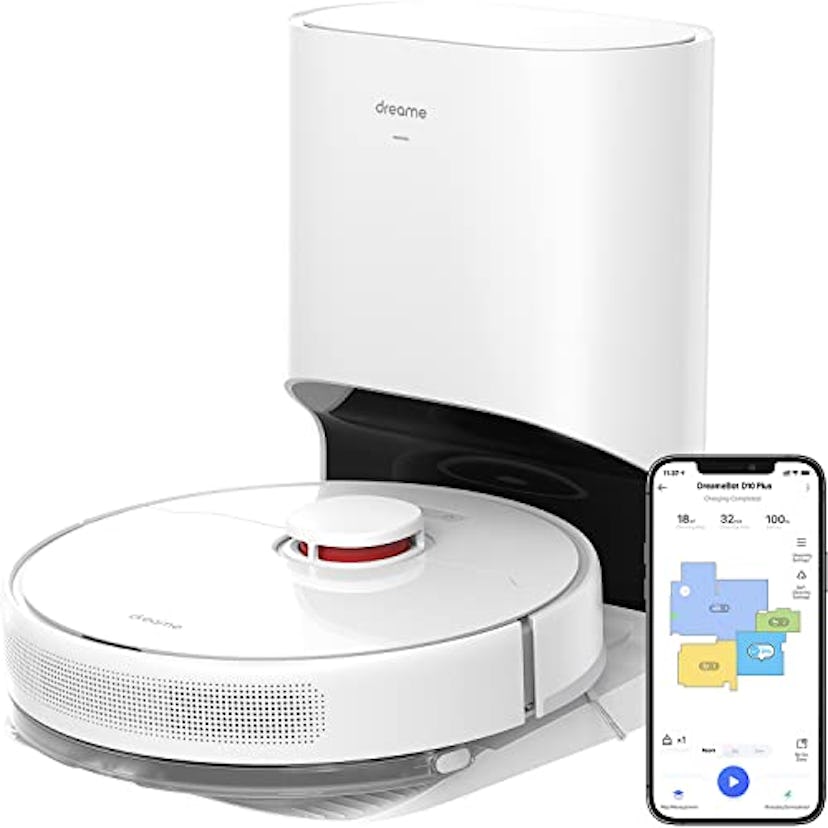  Dreametech D10 Plus Robot Vacuum and Mop with Self-Emptying Base