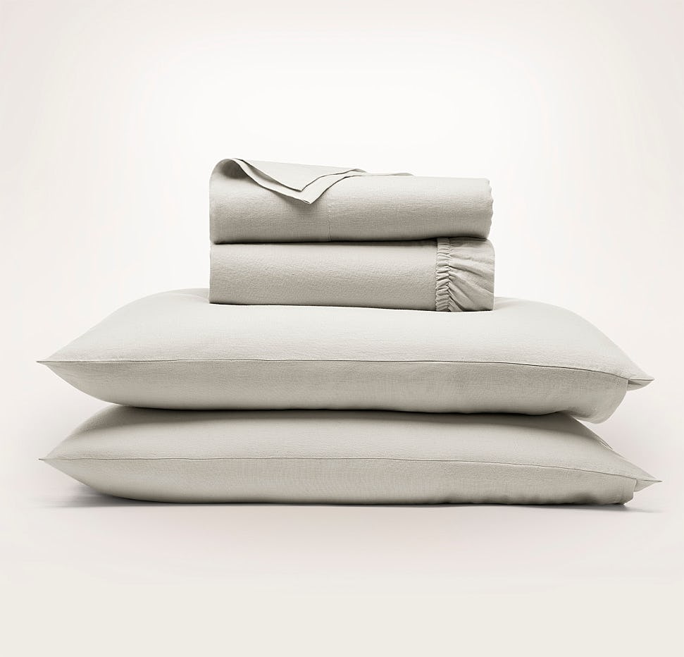 Linen sheets from Boll &amp; Branch make for a great holiday 2023 gift.