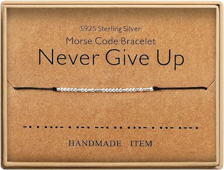 KGBNCIE Inspirational Morse Code Bracelet