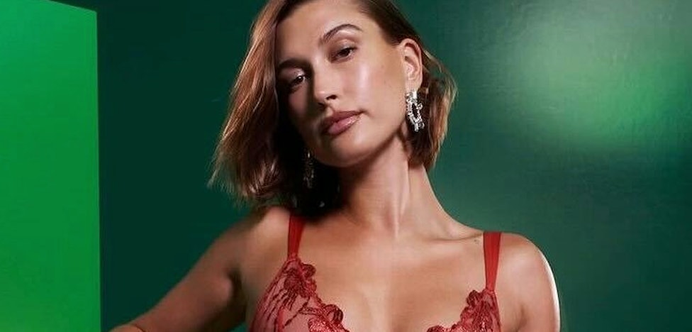Hailey Bieber Stripped Down To A See-Through Bra & Backless Panties