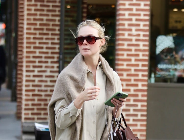 Elle Fanning seen in New York, NY on November 6, 2023.