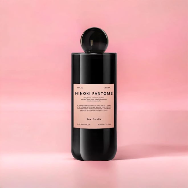 The Hinoki Fantome Room Spray from Boy Smells makes for a great holiday 2023 home decor gift.