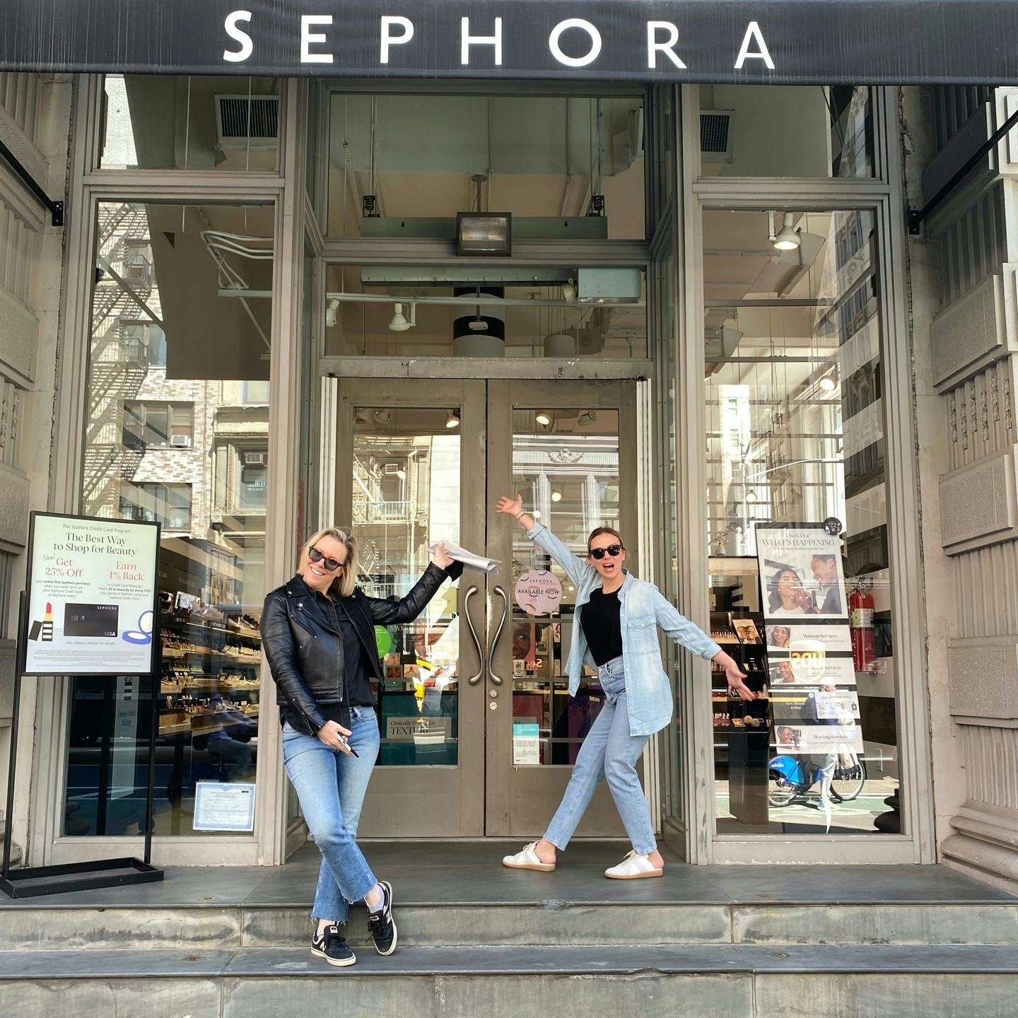 scarlett johansson and kate foster from the outset at sephora