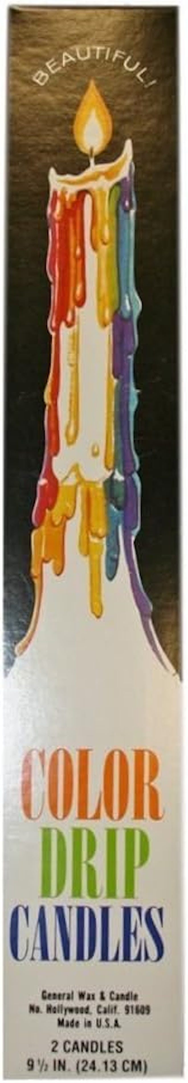 Benjamin International Mutli-Color Drip Candles (2-Pack)