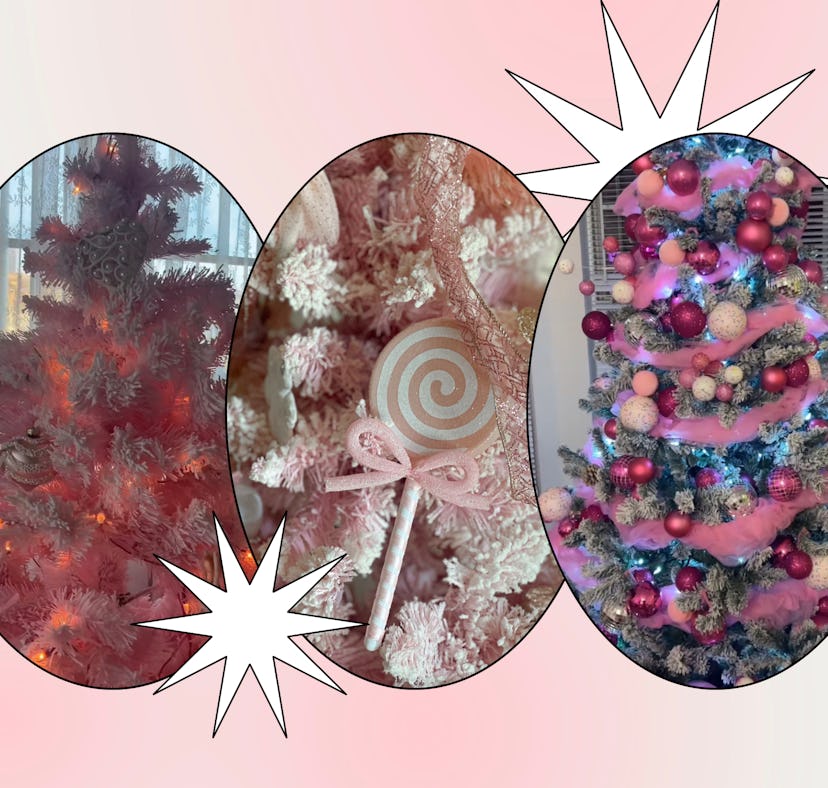 TikTokers share their pink Christmas tree ideas and Barbiecore inspo.