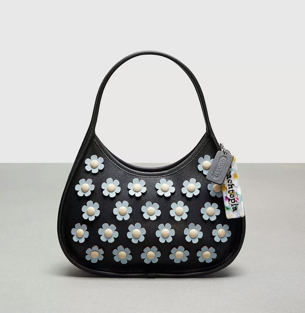 Ergo Bag In Mini Flower Applique Upcrafted Leather